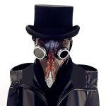 Plague Bird Doctor Mask Brown PU Leather Bird Beak Masks - Image 7
