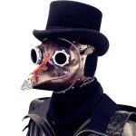 Plague Bird Doctor Mask Brown PU Leather Bird Beak Masks - Image 3