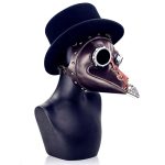 Plague Bird Doctor Mask Brown PU Leather Bird Beak Masks - Image 5