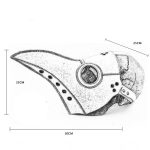 Plague Doctor Long Nose Faux Leather Venetian Mask - Image 10