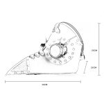 Brown PU Leather Rivet Spike Long Bird Beak - Image 4