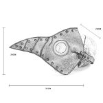 Steampunk Plicated Cosplay Beak Mask - Image 3