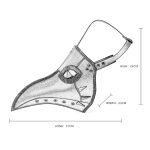 Steampunk Rivets Long Beak Cosplay Beak - Image 10