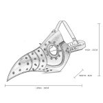 Steampunk Cutout Rivets Long Beak Mask - Image 4
