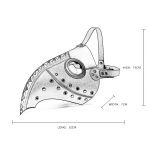 Steampunk Double Color Nailed Masquerade Mask - Image 5