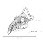 Steampunk Stitch Rivets Beak Mask - Image 4