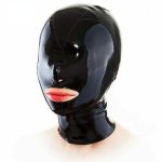 Latex Mask Rubber Unisex Mouth Open Hood