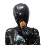 Latex Rubber Mask Hood with Vaginal