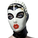 Latex Hood Cap with Lace - Image 6