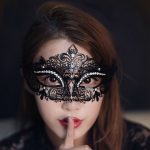 Diamante Metal Mask - Black - Image 6