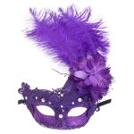 Feather Masquerade Mask - Lace - Image 2