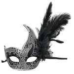 Feather Masquerade Mask - Lace - Image 3
