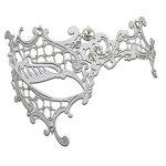 Metal Iron One-Eyed Diamond Masquerade Mask - Image 2