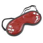 Red Wet Look Studded Eye Mask Blindfold - Image 7