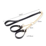 Real Leather Handcuffs With Leash - Image 4