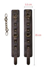 Vintage Genuine Leather Cuffs - Image 2