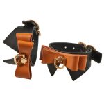 Exquisite Leather Cuffs With Bow - Image 3