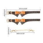 Exquisite Leather Cuffs With Bow - Image 4
