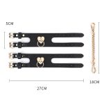 Heart Ring Doulbe Pin Lock Cuffs - Image 4