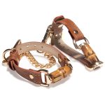 Bamboo Leather Wrist Cuffs - Image 2