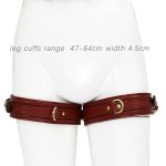 Leather Erotic Thigh Cuffs - Image 3