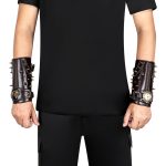 Men Leather Bracers Zipper - Image 8