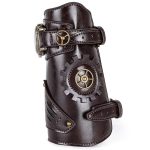 Medieval Unisex Faux Back Leather Bracer Arm Cuff - Image 2
