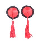 Satin Lace Nipple Covers With Tassels