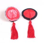 Satin Lace Nipple Covers With Tassels - Image 2