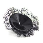 Black Nipple Pasties with Lace Overlay - Image 2