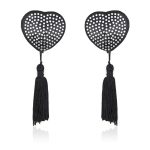 Heart Stones Nipple Covers With Tassels - Image 2