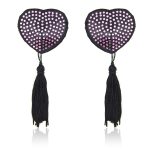 Heart Stones Nipple Covers With Tassels - Image 4