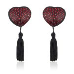 Heart Stones Nipple Covers With Tassels - Image 5