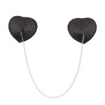 Heart Shaped Black Nipple Covers With Stones - Image 7