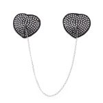 Heart Shaped Black Nipple Covers With Stones - Image 12