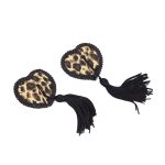 Black Tassel Leopard Pasties Nipple Covers - Image 7