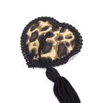 Black Tassel Leopard Pasties Nipple Covers - Image 2