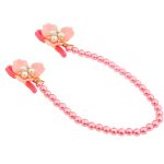 Flower Nipple Clamps With Colorful Pearl Chain - Image 2