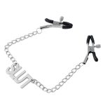 Nipple Clamp With Chain - Slut - Image 2