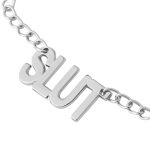 Nipple Clamp With Chain - Slut - Image 4