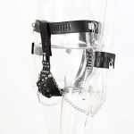 Leather Male Chastity Belt With Cuffs - Image 2