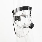 Leather Male Chastity Belt With Cuffs - Image 3