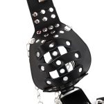 Leather Male Chastity Belt With Cuffs - Image 5