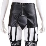 Leather Pants With  Garters