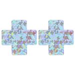 Silver Holographic Cross Pasties - Image 2