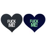 Glow In The Dark Fuck Me Heart Chest Stickers