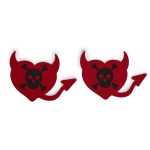 Skull And Crossbones Devil Heart Pasties - Image 3
