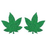 Green Leaf Glitter Nipple Covers - Image 6