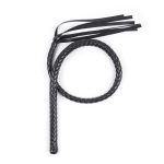 Full Black PVC Bondage Whip - Image 2