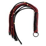 Red and Black Duel Braided Rope Flogger